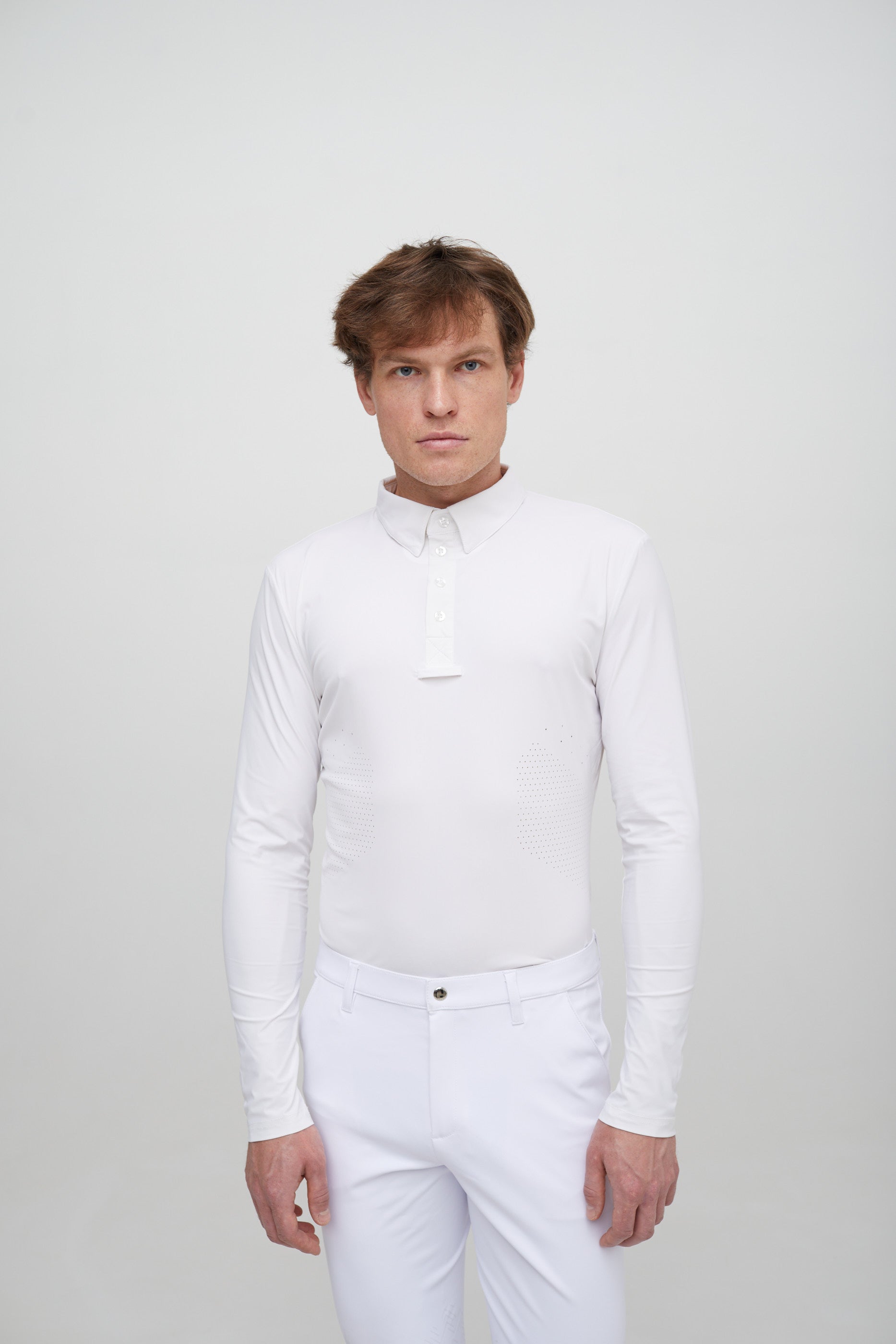 Line Long-Sleeve Competition Polo – Meadows